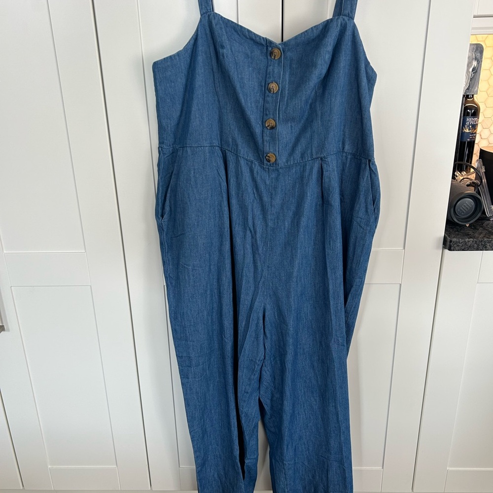 Old Navy Women's Blue Denim Overalls
